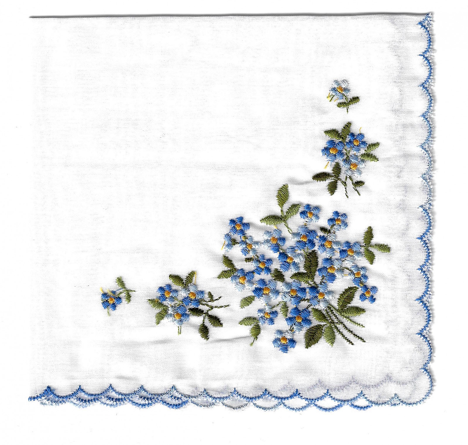 Image - Forget-me-not handkerchief, from Fehrlin Textil AG.