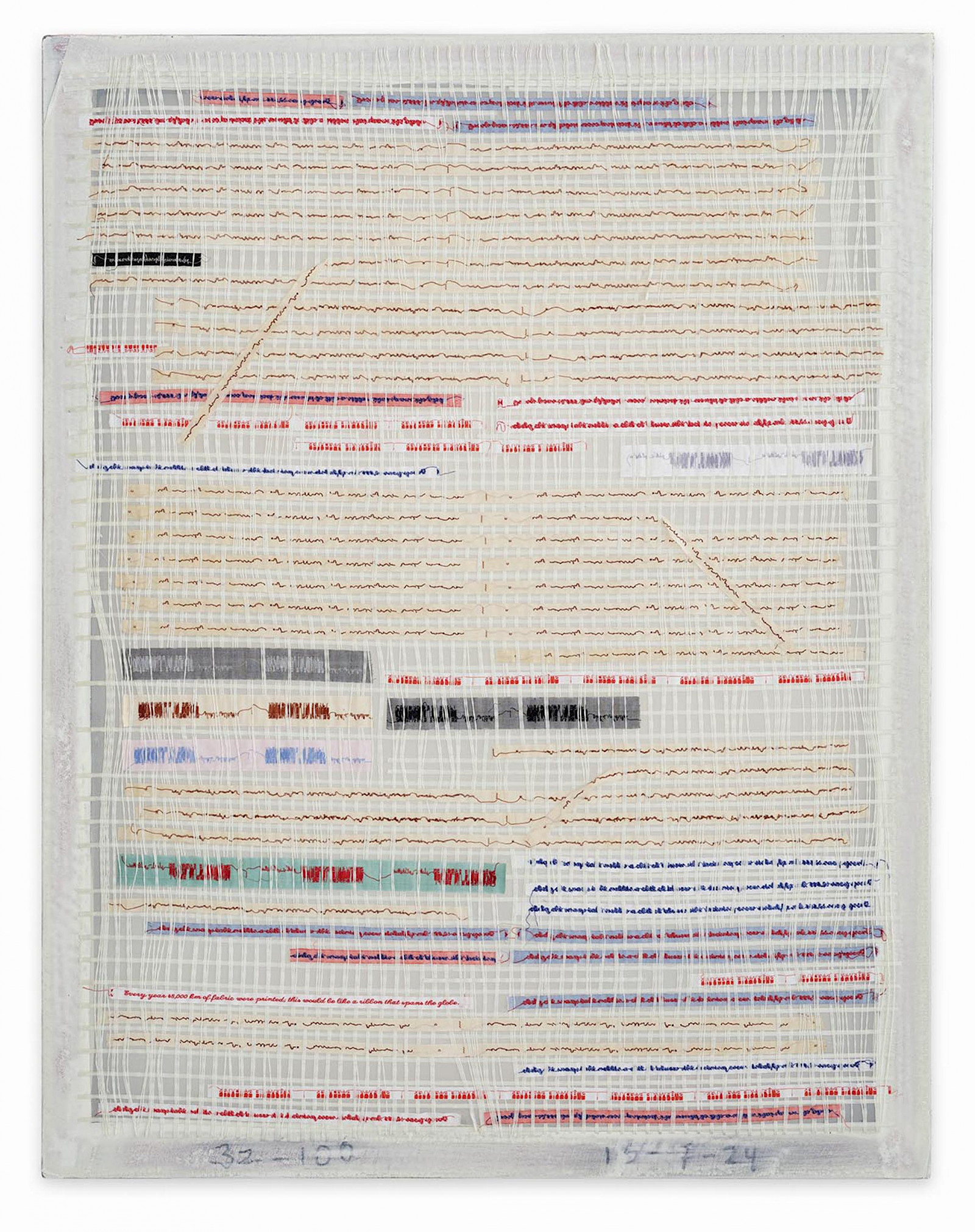 Image - Tissa I (2024) 90 x 70 x 3 cm textile, embroidery, alunimum frame